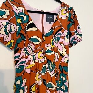 ModCloth Floral V-Neck Dress